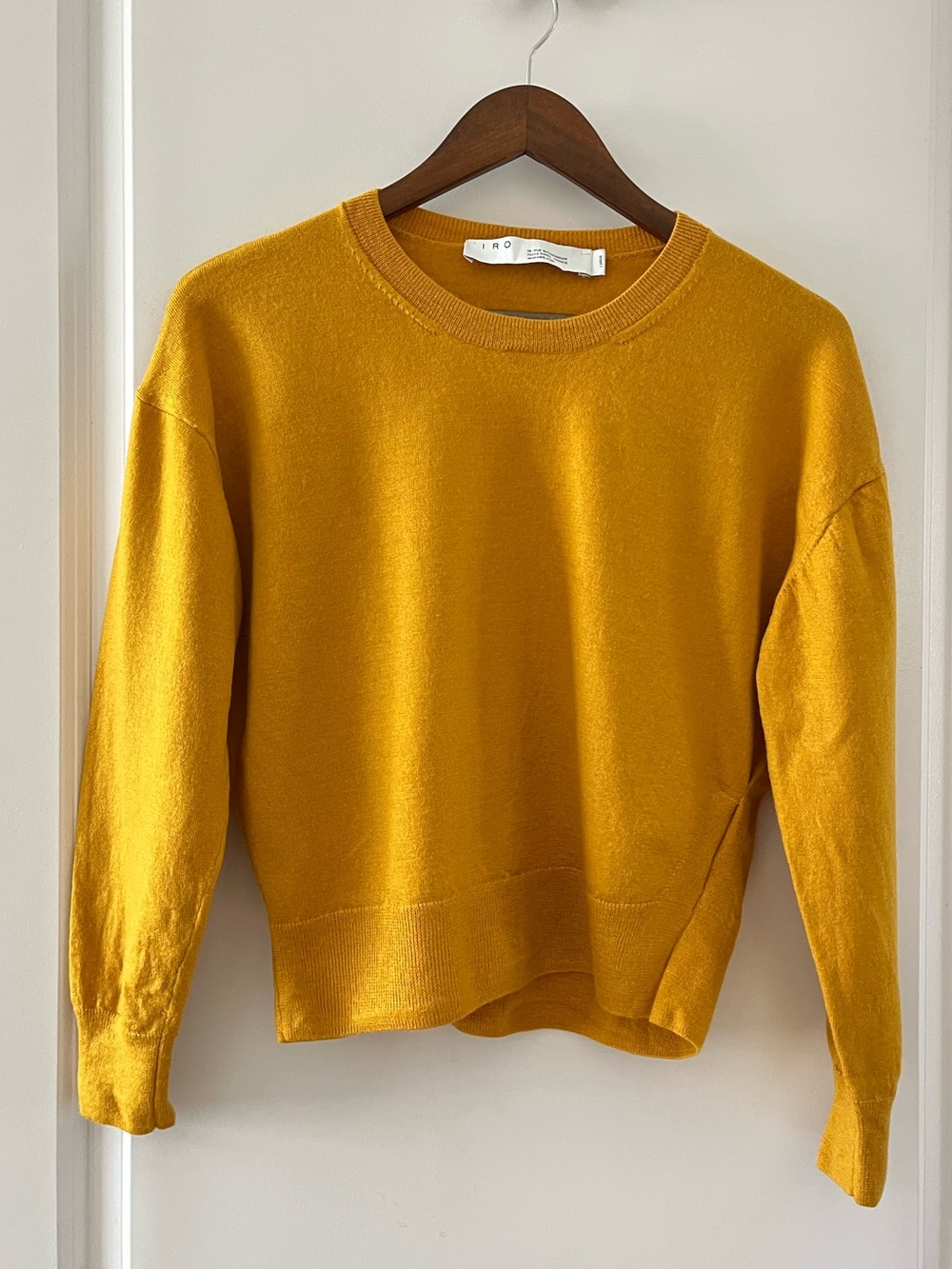IRO Women's Yellow Wool Crew Neck Sweater